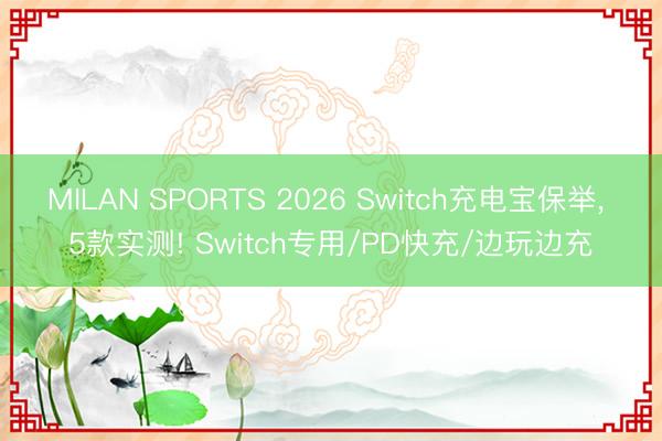 MILAN SPORTS 2026 Switch充电宝保举， 5款实测! Switch专用/PD快充/边玩边充