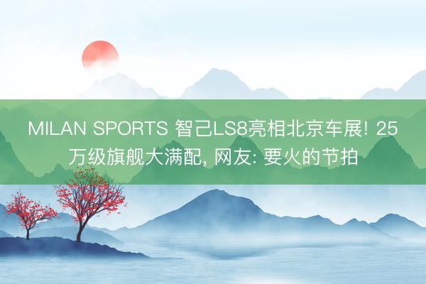 MILAN SPORTS 智己LS8亮相北京车展! 25万级旗舰大满配， 网友: 要火的节拍