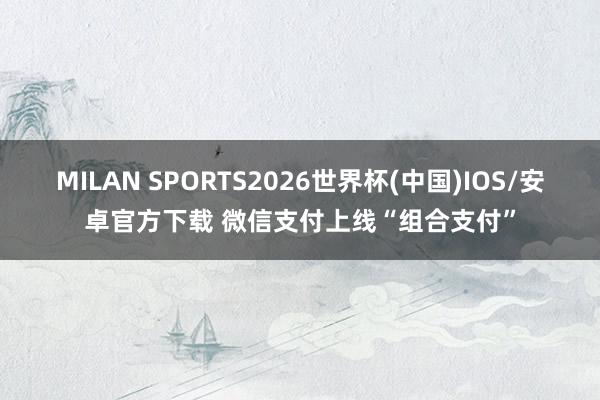 MILAN SPORTS2026世界杯(中国)IOS/安卓官方下载 微信支付上线“组合支付”
