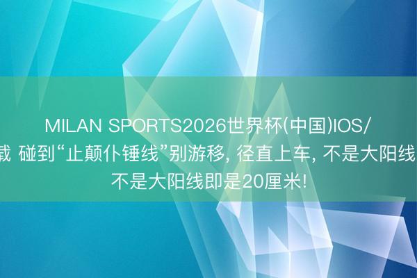 MILAN SPORTS2026世界杯(中国)IOS/安卓官方下载 碰到“止颠仆锤线”别游移， 径直上车， 不是大阳线即是20厘米!
